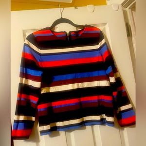 Bold retro striped top Jcrew